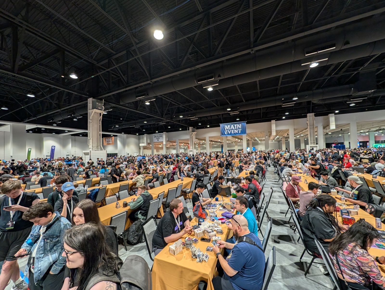 Packed LAN hall with hundreds of players